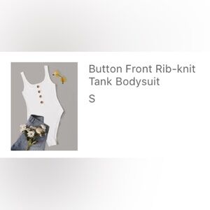 SHEIN Button Front Rib-Knit Tank Bodysuit